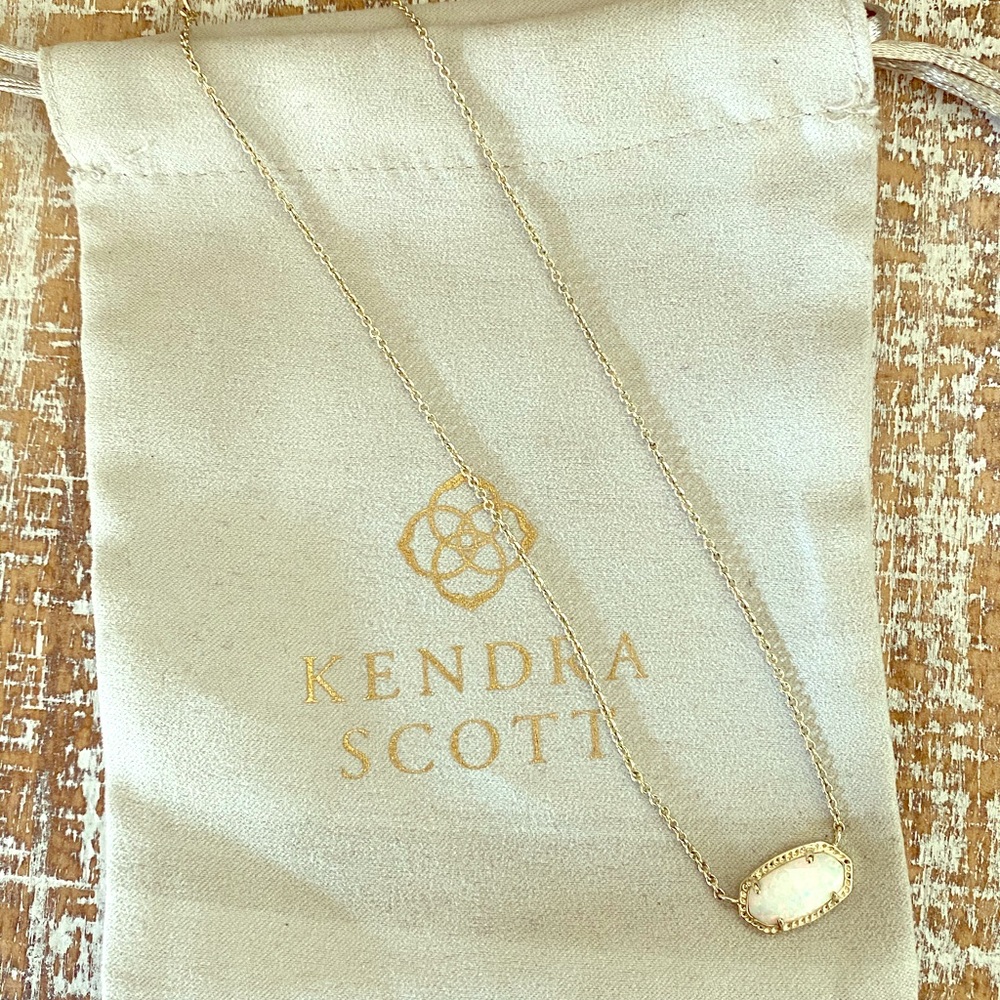 Kendra Scott Elisa iridescent drusy necklace
